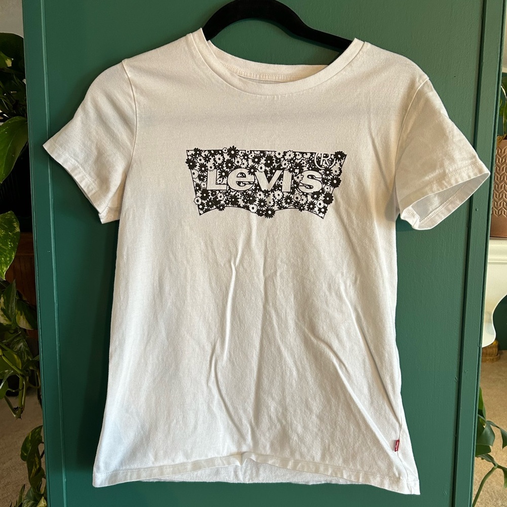 Levi's White Graphic T-Shirt Floral